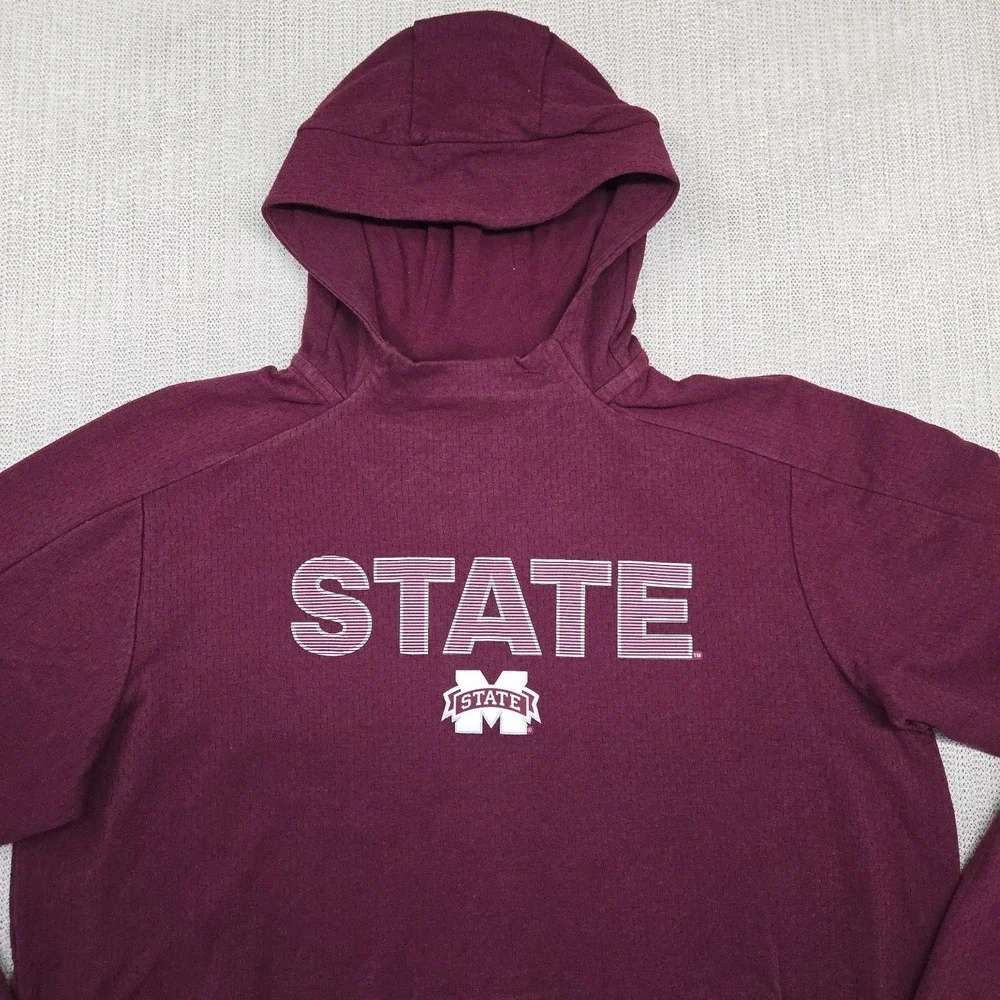 Adidas Mississippi State Bulldogs Hoodie Mens XL Fleece SEC Football Pullover
